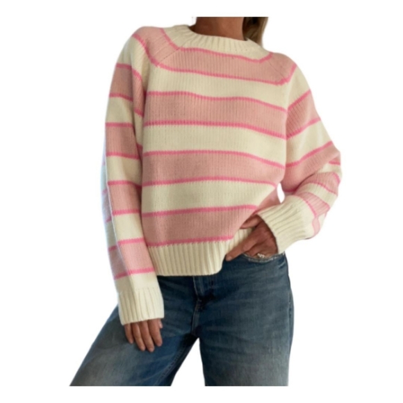 Love By Design Tops - Love by Design Striped Latte Combo Sweater